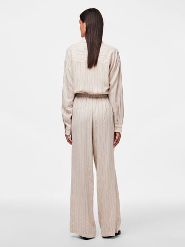 Pieces Spodnie "Pia" w kolorze beżowym