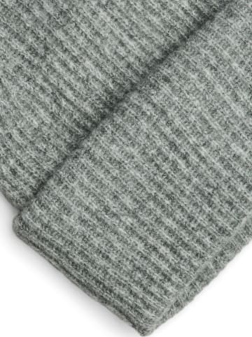 Pieces Czapka dzianinowa w kolorze szarym