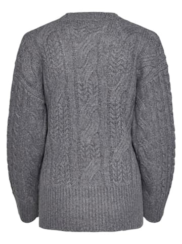 Pieces Sweter w kolorze szarym