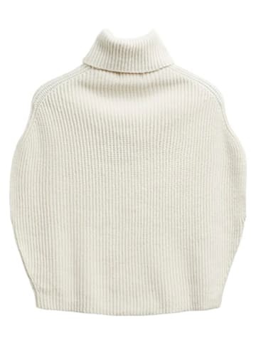 Pieces Poncho in Creme