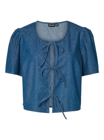 Pieces Top "Tenim" w kolorze niebieskim