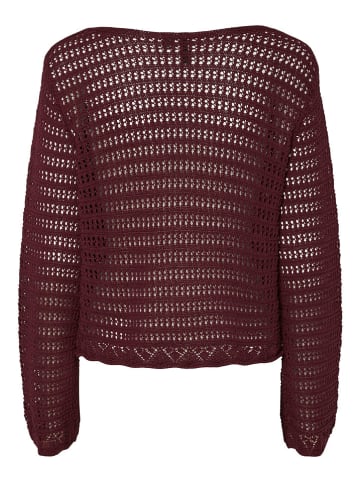 Pieces Sweter "Fallon" w kolorze brązowym