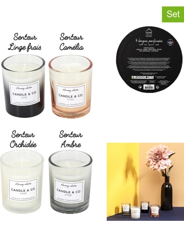 THE HOME DECO FACTORY 4er-Set: Duftkerzen - 4x 50 g