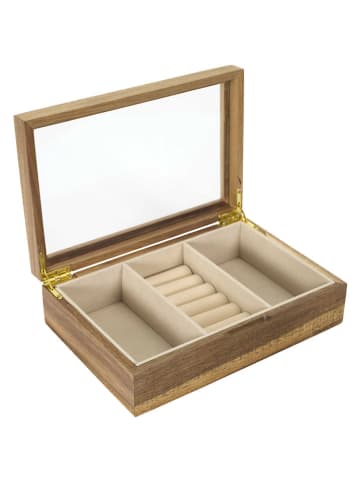THE HOME DECO FACTORY Sieradendoos lichtbruin - (B)24 x (H)6,6 x (D)16 cm
