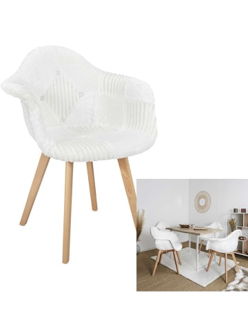 THE HOME DECO FACTORY 2er-Set: Esszimmerstühle in Weiß - (B)59,5 x (H)85,4 x (T)64 cm