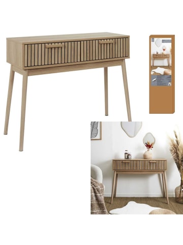 THE HOME DECO FACTORY Konsole "Klaus" in Hellbraun - (B)100 x (H)80 x (T)35 cm