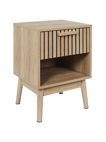 THE HOME DECO FACTORY Nachtkastje "Klaus" lichtbruin - (B)40 x (H)55 x (D)35 cm