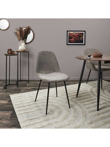 THE HOME DECO FACTORY 4-delige set: stoelen "Chase" grijs - (B)45 x (H)85 x (D)54 cm