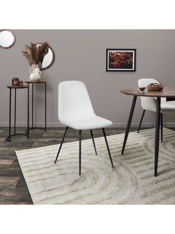 THE HOME DECO FACTORY 2-delige set: stoelen ''Chase'' crème - (B)45 x (H)85 x (D)54 cm