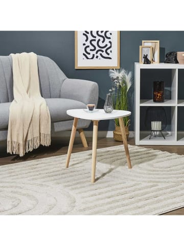 THE HOME DECO FACTORY Salontafel wit/lichtbruin - (B)48 x (H)46 cm