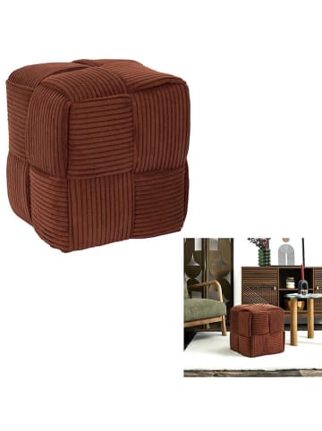 THE HOME DECO FACTORY Poef oranje - (B)36 x (H)38 cm