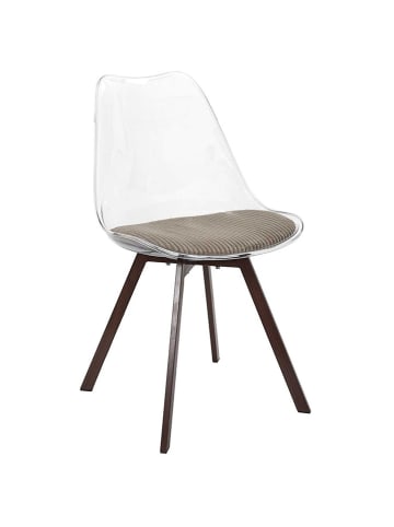 The Concept Factory Stuhl in Braun/ Transparent/ Taupe