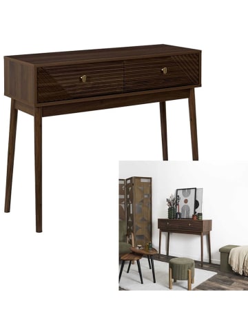 THE HOME DECO FACTORY Konsola "Tiffany" w kolorze brązowym - 100 x 80 x 35 cm