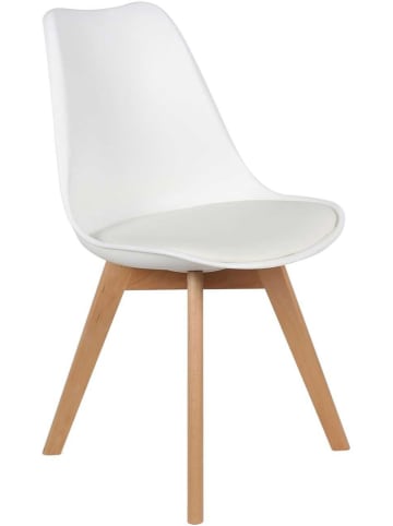 THE HOME DECO FACTORY 2-delige set: eetkamerstoelen wit - (B)58 x (H)81,5 x (D)49 cm