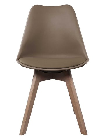 Ethnical Life Esszimmerstuhl "Scandinave" in Taupe - (B)46 x (H)86,5 x (T)52 cm
