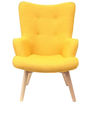 THE HOME DECO FACTORY Sessel in Gelb - (B)67,5 x (H)99 x (T)70 cm