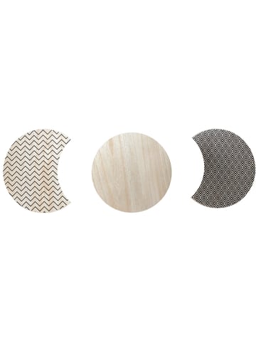 THE HOME DECO FACTORY Stoliki (3 szt.) w kolorze jasnobrązowo-czarnym