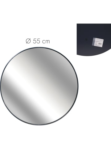 THE HOME DECO FACTORY Lustro w kolorze czarnym - Ø 55 cm