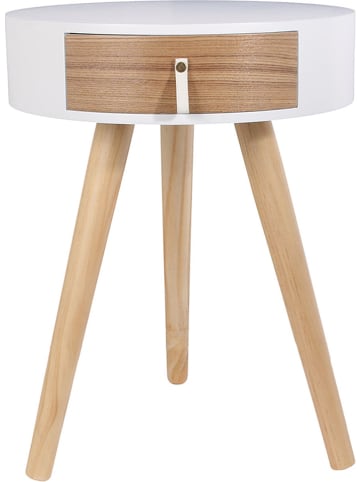 THE HOME DECO FACTORY Nachtkastje "Nora" wit - (B)35 x (H)46,5 x (D)35