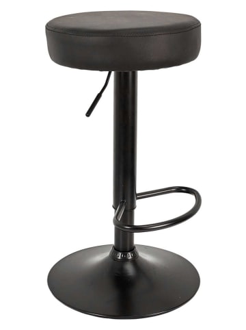 THE HOME DECO FACTORY 2-delige set: barkrukken "Mumford" zwart - Ø 36 cm