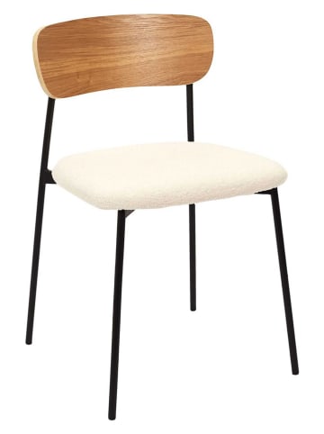 Ethnical Life Eetkamerstoel wit/naturel - (B)47,5 x (H)71 x (D)45 cm