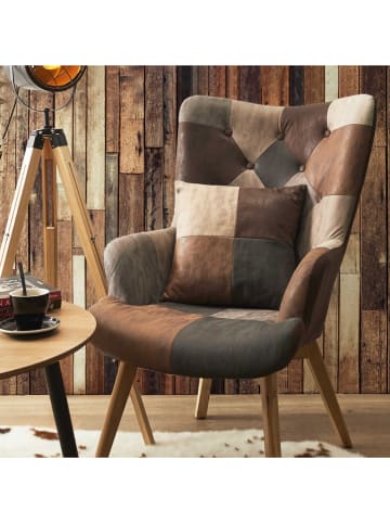 THE HOME DECO FACTORY Sessel "Helsinki" in Braun - (B)72 x (H)99,5 x (T)66 cm