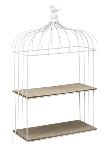 THE HOME DECO FACTORY Etagère wit/naturel - (B)31 x (H)51 x (D)15 cm
