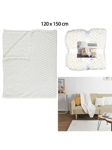 The Home Deco Kids Koc w kolorze kremowym - 150 x 120 cm