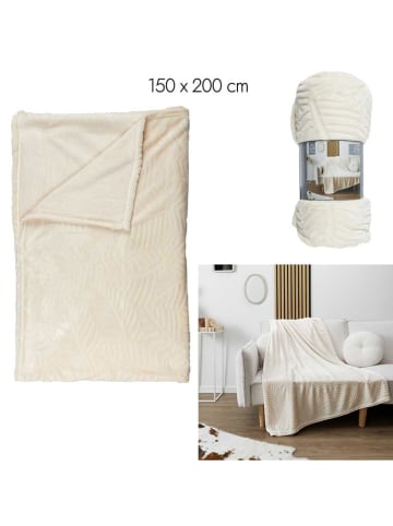 The Home Deco Kids Koc w kolorze kremowym - 200 x 150 cm