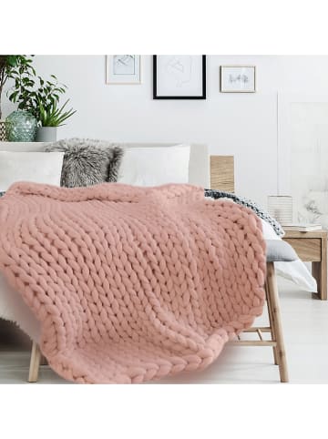 THE HOME DECO FACTORY Plaid in Altrosa - (L)150 x (B)120 cm