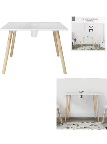 The Home Deco Kids Kindermaltisch in Weiß/ Hellbraun - (B)60 x (H)45 x (T)60 cm