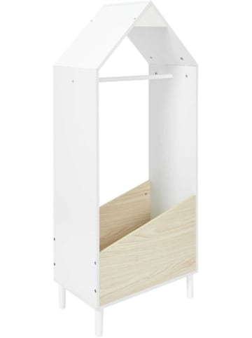The Home Deco Kids Kinderkledingkast wit/eiken - (B)48 x (H)116 x (D)30 cm