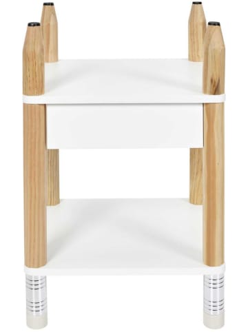 The Home Deco Kids Nachtkastje "Crayon" wit/eiken - (B)34 x (H)51,5 x (D)30 cm