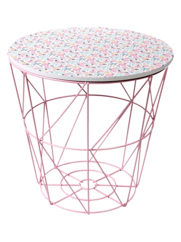 The Home Deco Kids Tafel met opbergruimte lichtroze - (B)30 x (H)30 x (D)30 cm
