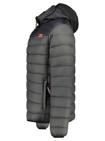 Geographical Norway Steppjacke "Amigoglerc Hood" in Anthrazit/ Schwarz