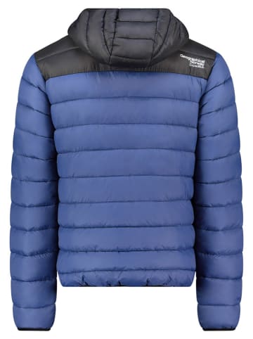 Geographical Norway Kurtka pikowana "Amigoglerc Hood" w kolorze niebiesko-czarnym