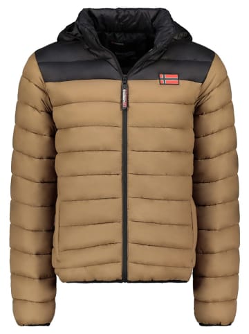 Geographical Norway Doorgestikte jas "Amigoglerc Hood" lichtbruin/zwart