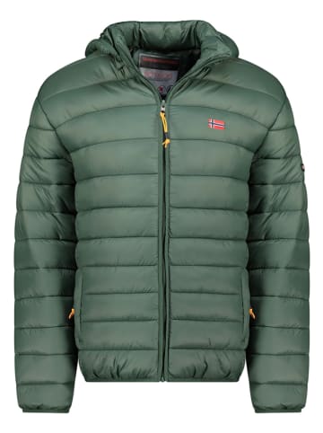 Geographical Norway Kurtka pikowana "Amigolor" w kolorze zielonym