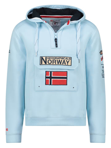 Geographical Norway Hoodie "Gymclass" lichtblauw