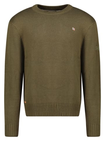 Geographical Norway Sweter "Flinder" w kolorze khaki