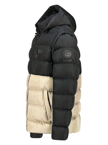 Geographical Norway Kurtka zimowa "Badamo" w kolorze beżowo-czarnym