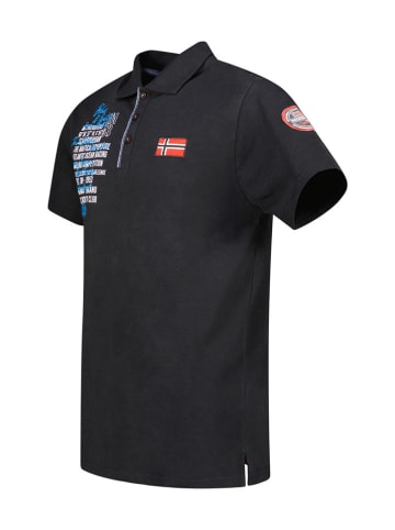 Geographical Norway Poloshirt "Kancre" in Schwarz