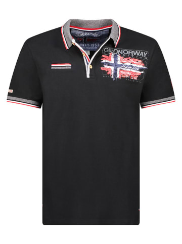 Geographical Norway Poloshirt "Krusty" in Schwarz