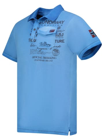 Geographical Norway Koszulka polo "Keony" w kolorze niebieskim