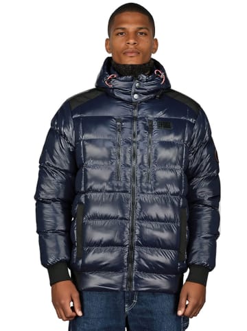 Geographical Norway Doorgestikte jas "Baptise" donkerblauw