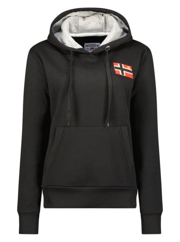 Geographical Norway Hoodie "Genifer" in Schwarz