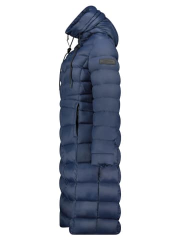 Geographical Norway Doorgestikte mantel "Berangere" donkerblauw