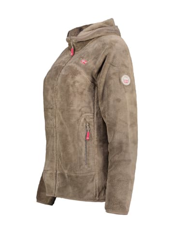Geographical Norway Kurtka polarowa "Upalood" w kolorze jasnobrązowo-szarym