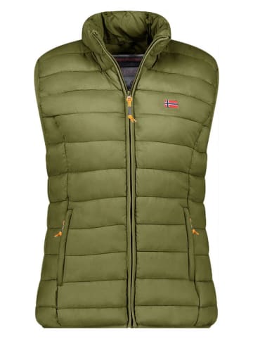 Geographical Norway Doorgestikte bodywarmer "Vatikolor" olijfgroen