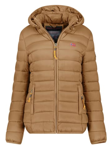 Geographical Norway Doorgestikte jas "Atikolor" taupe